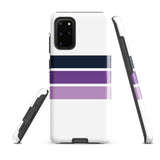 Navy Blue and Purple Classic Surf Stripes Tough Case for Samsung® Galaxy Phone