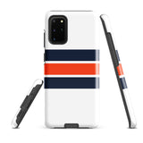 Navy Blue and Orange Classic Surf Stripes Tough Case for Samsung® Phone