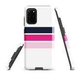 Navy Blue and Pinks Classic Surf Stripes Tough Case for Samsung® Galaxy Phone