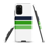 Navy Blue and Greens Classic Surf Stripes Tough Case for Samsung® Galaxy Phone