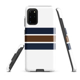 Navy Blue and Brown Classic Surf Stripes Tough Case for Samsung® Phone