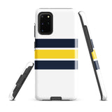 Navy Blue and Yellow Classic Surf Stripes Tough Case for Samsung® Phone