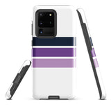 Navy Blue and Purple Classic Surf Stripes Tough Case for Samsung® Galaxy Phone