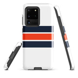 Navy Blue and Orange Classic Surf Stripes Tough Case for Samsung® Phone