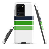 Navy Blue and Greens Classic Surf Stripes Tough Case for Samsung® Galaxy Phone