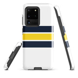 Navy Blue and Yellow Classic Surf Stripes Tough Case for Samsung® Phone