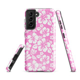 Pink and White Hawaiian Flowers Tough Case for Samsung® Galaxy Phone