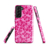 Raspberry Pinks Hawaiian Flowers Tough Case for Samsung® Galaxy Phone