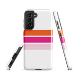 Orange and Pink Classic Surf Stripes Tough Case for Samsung® Galaxy Phone