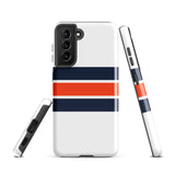 Navy Blue and Orange Classic Surf Stripes Tough Case for Samsung® Phone