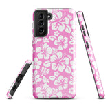 Pink and White Hawaiian Flowers Tough Case for Samsung® Galaxy Phone