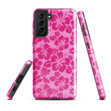 Raspberry Pinks Hawaiian Flowers Tough Case for Samsung® Galaxy Phone