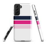 Navy Blue and Pinks Classic Surf Stripes Tough Case for Samsung® Galaxy Phone