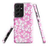 Pink and White Hawaiian Flowers Tough Case for Samsung® Galaxy Phone