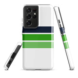 Navy Blue and Greens Classic Surf Stripes Tough Case for Samsung® Galaxy Phone