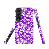 Purple and White Hawaiian Flowers Tough Case for Samsung® Galaxy Phone