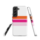 Orange and Pink Classic Surf Stripes Tough Case for Samsung® Galaxy Phone