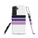 Navy Blue and Purple Classic Surf Stripes Tough Case for Samsung® Galaxy Phone