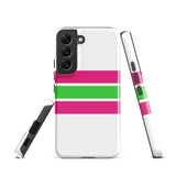 Hot Pink and Lime Green Classic Surf Stripes Tough Case for Samsung® Phone