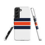 Navy Blue and Orange Classic Surf Stripes Tough Case for Samsung® Phone