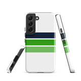 Navy Blue and Greens Classic Surf Stripes Tough Case for Samsung® Galaxy Phone