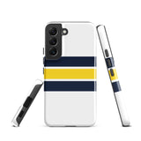 Navy Blue and Yellow Classic Surf Stripes Tough Case for Samsung® Phone