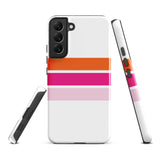 Orange and Pink Classic Surf Stripes Tough Case for Samsung® Galaxy Phone