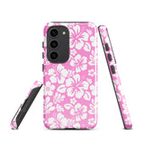 Pink and White Hawaiian Flowers Tough Case for Samsung® Galaxy Phone