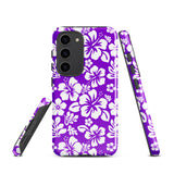 Purple and White Hawaiian Flowers Tough Case for Samsung® Galaxy Phone