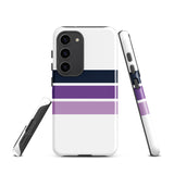 Navy Blue and Purple Classic Surf Stripes Tough Case for Samsung® Galaxy Phone