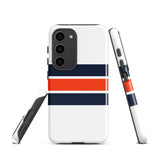 Navy Blue and Orange Classic Surf Stripes Tough Case for Samsung® Phone