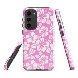 Pink and White Hawaiian Flowers Tough Case for Samsung® Galaxy Phone