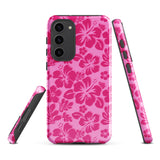 Raspberry Pinks Hawaiian Flowers Tough Case for Samsung® Galaxy Phone