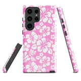 Pink and White Hawaiian Flowers Tough Case for Samsung® Galaxy Phone