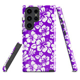 Purple and White Hawaiian Flowers Tough Case for Samsung® Galaxy Phone