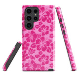 Raspberry Pinks Hawaiian Flowers Tough Case for Samsung® Galaxy Phone