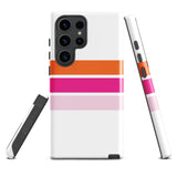 Orange and Pink Classic Surf Stripes Tough Case for Samsung® Galaxy Phone