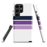 Navy Blue and Purple Classic Surf Stripes Tough Case for Samsung® Galaxy Phone