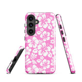 Pink and White Hawaiian Flowers Tough Case for Samsung® Galaxy Phone