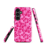 Raspberry Pinks Hawaiian Flowers Tough Case for Samsung® Galaxy Phone