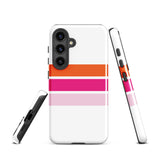 Orange and Pink Classic Surf Stripes Tough Case for Samsung® Galaxy Phone