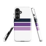 Navy Blue and Purple Classic Surf Stripes Tough Case for Samsung® Galaxy Phone