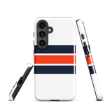 Navy Blue and Orange Classic Surf Stripes Tough Case for Samsung® Phone