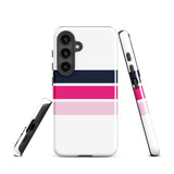 Navy Blue and Pinks Classic Surf Stripes Tough Case for Samsung® Galaxy Phone