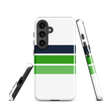 Navy Blue and Greens Classic Surf Stripes Tough Case for Samsung® Galaxy Phone