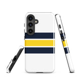 Navy Blue and Yellow Classic Surf Stripes Tough Case for Samsung® Phone