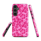 Raspberry Pinks Hawaiian Flowers Tough Case for Samsung® Galaxy Phone