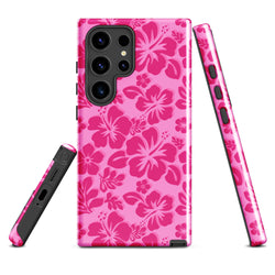 Raspberry Pinks Hawaiian Flowers Tough Case for Samsung® Galaxy Phone