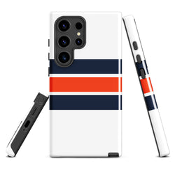 Navy Blue and Orange Classic Surf Stripes Tough Case for Samsung® Phone