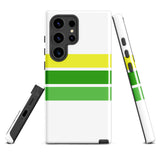 Lemon Lime Classic Surf Stripes Tough Case for Samsung® Galaxy Phone